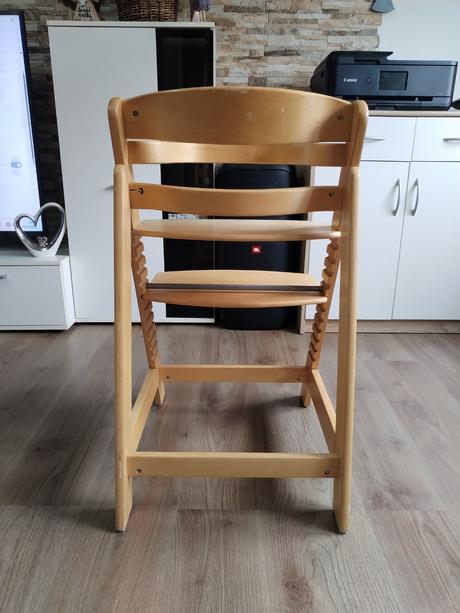 Celodřevěná polohovatelná jídelní židle pro dítě,