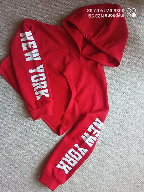 Crop top mikina "new york" vel."140/146", 140
