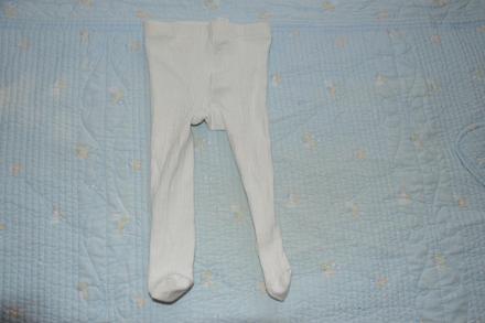 Bílé vzorované punčošky, h&m,80