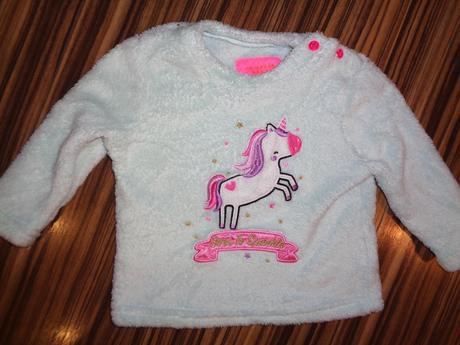 Luxusní měkoučký flísový komplet - jednorožci, primark,74