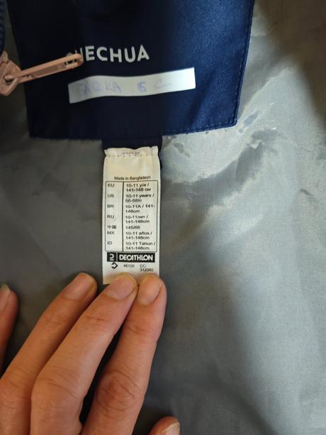 Detska 3v1 turisticka nepromokava bunda decathlon,, decathlon,146