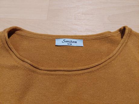 Šaty okrové s dl.rukávem, m