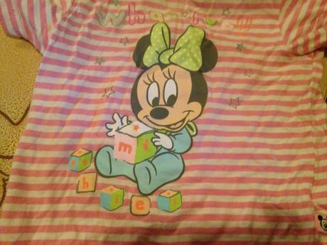 Dívčí tričko minnie s kostičkami, proužky, disney,80