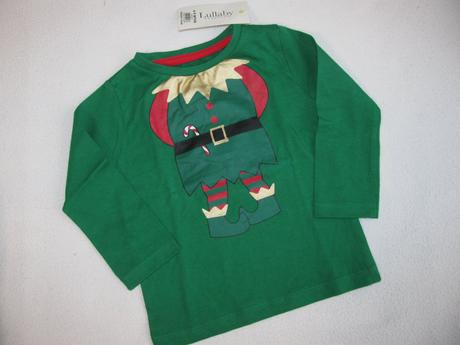 Krásné vánoční bavlněné zelené tričko, 74