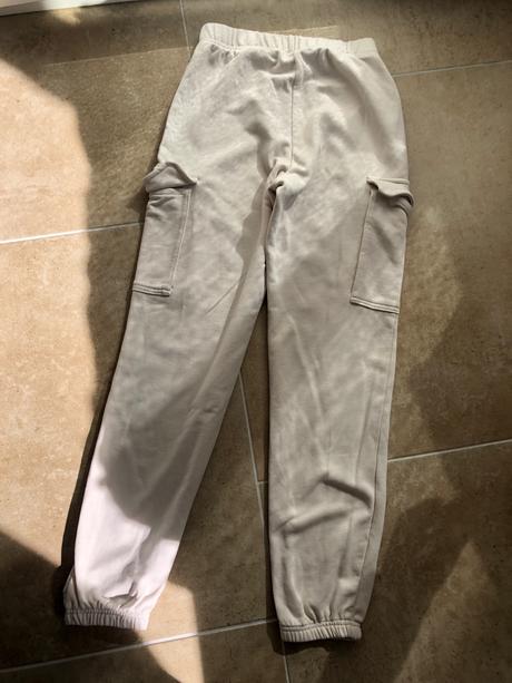 Teplaky bilo-kremova barva h&m 152, h&m,152