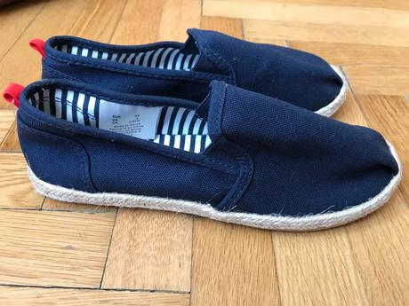Espadrilky slip-on plátěnky, h&m,34