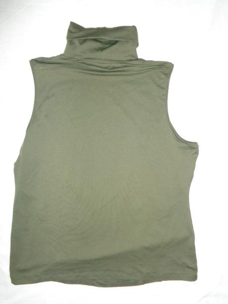 Luxusní khaki rolákový top-funkční materiál-44/46, 44