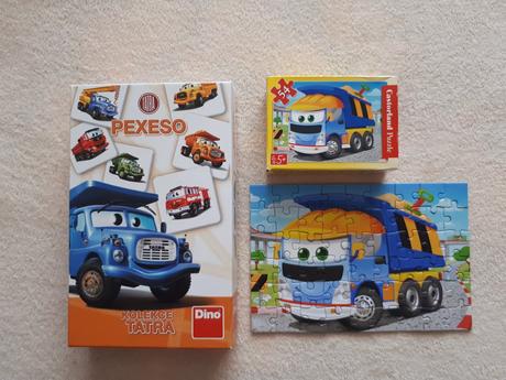 Pexeso dino tatra, 48 pevných kartiček + puzzle,