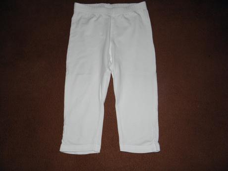 Bílé 3/4 legíny / kraťasy zn. dopodopo vel.122, dopodopo,122