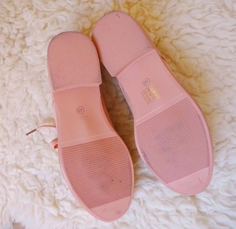 Růžové polobotky na zavazování, 40