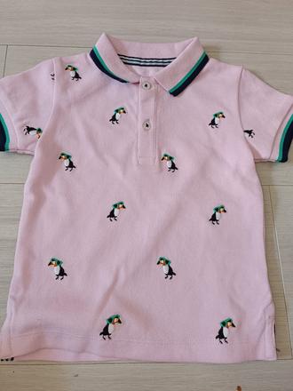 Růžové tričko s tučnáky 86 next, next,86