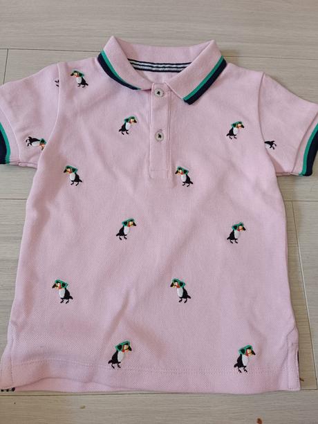 Růžové tričko s tučnáky 86 next, next,86