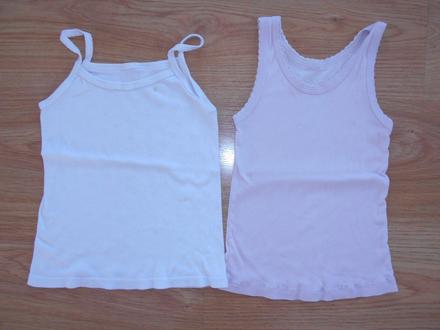 Dívčí tílka vel.110/116 2 kusy, 110