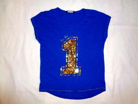 Luxusní modrozlaté tričko s číslem, george,116