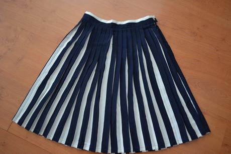 Letní pruhovaný kostým sukně halena, 40