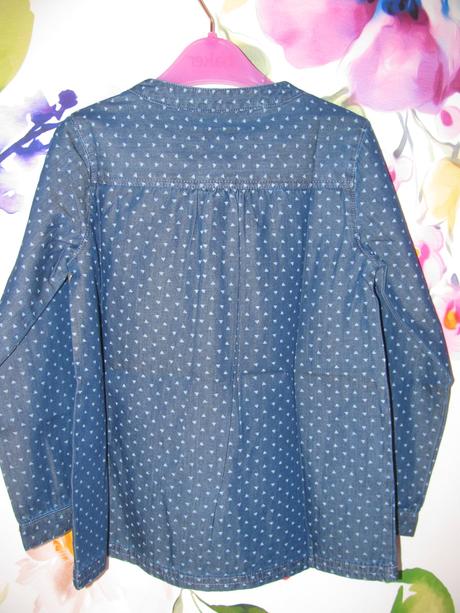 Dívčí tmavě modrá halenka z tenké letní džínoviny, house,104