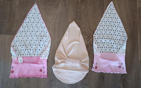 2xdívčí šátky s minnie,1xšáteček s kšiltem,vel.80, 80