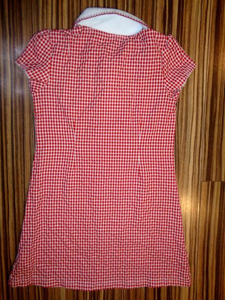 Pěkné červenobílé káro letní šaty, marks & spencer,110