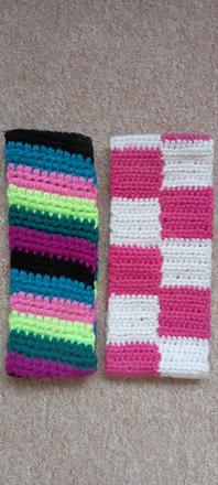 2x pletená čelenka, 