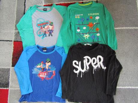 Trička pro kluka vel.122/128 zn.disney,h & m -4 ks, disney,122