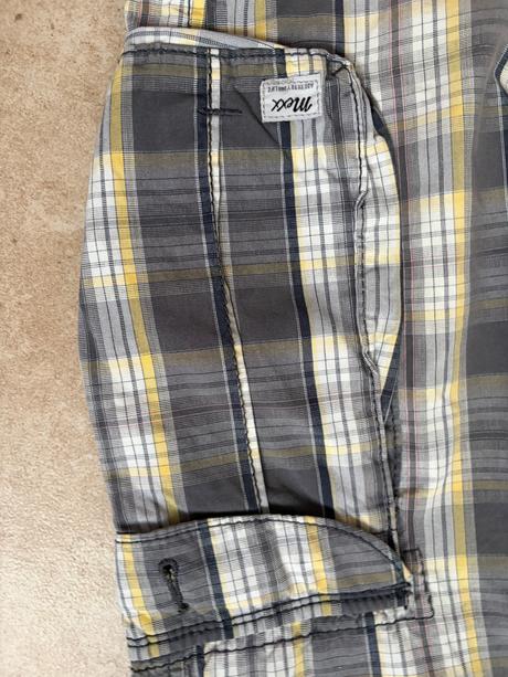 Cargo kratasy regular sedo zlute kostkovane 33, mexx,m