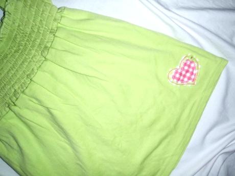 Nádherné limetkové bavlněné žabičkové šaty, george,68