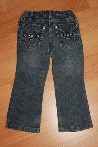 Džíny c&a knoflíky-kamínky, modré, vel. 92, c&a,92