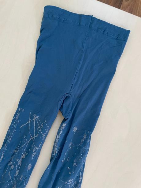 Nenošené silonky se stříbrným vzorem, vel není měř, xs