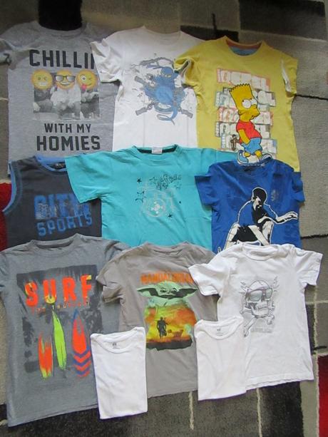 Trička pro kluka vel.134/140 zn.h & m-11 ks, h&m,134