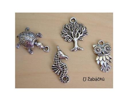 Kovový přívěsek strom + kroužek, 