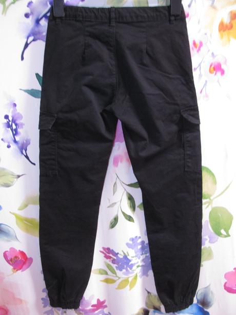 Černé elastické plátěné cargo kalhoty name it, name it,152