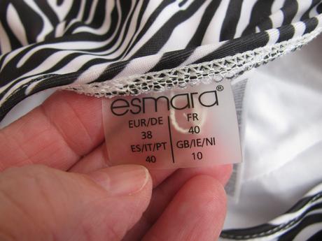Jednodílné černobílé plavky, esmara,38