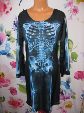 Karnevalový kostým-šaty kostlivka, 