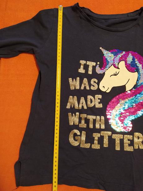 Dívčí triko s měnícími flitry ca, vel. 146, c&a,146