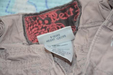 Plátěné kraťasy na donošení, regulace v pase, next,128