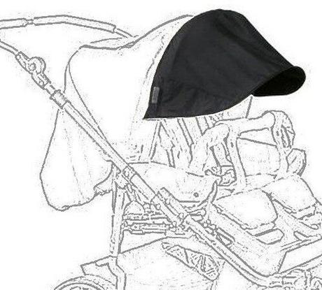 Univerzální černá sluneční stříška teutonia uv 30+, teutonia,joolz geo3