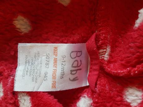 Fleesový župan značky baby, vel. 9-12 měsíců., 74