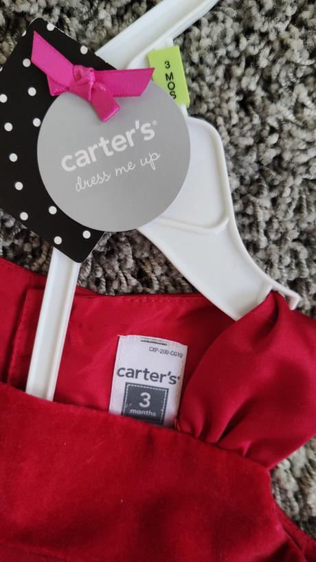 Carter's červené slavnostní šatičky / šaty, carter's,68