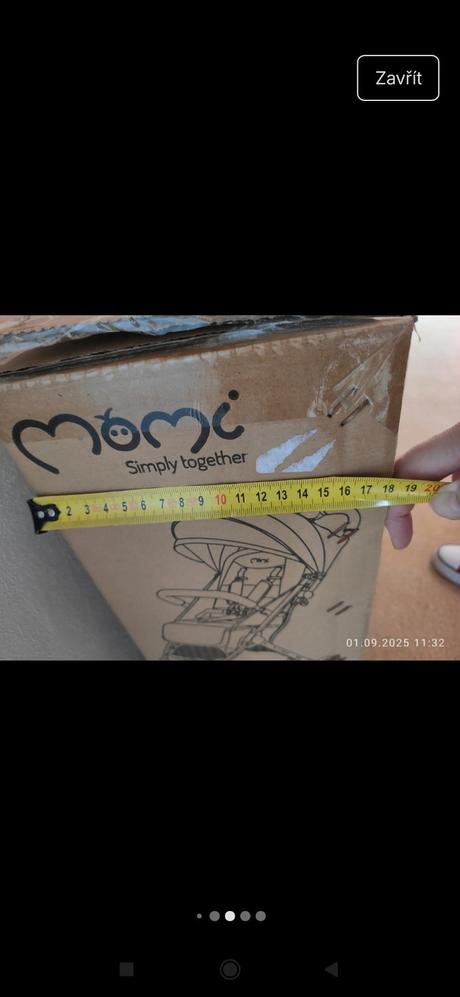 Kočárek momi estelle zelený se zlatým rámem, momi,momi estelle