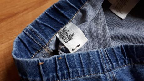 Džínové riflové legíny, h&m,158