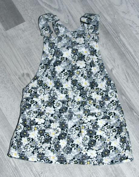 Laclová riflová sukýnka s kvítky, f&f,92