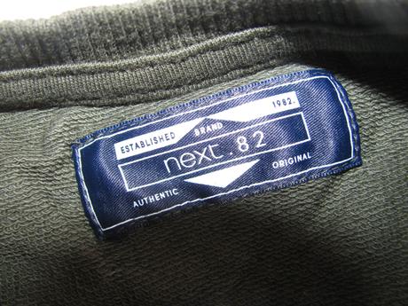 Chlapecká tmavě zelená bavlněná mikina se zebrou, next,98