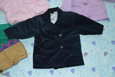 Tmavě modrý kabátek/bundička, 86