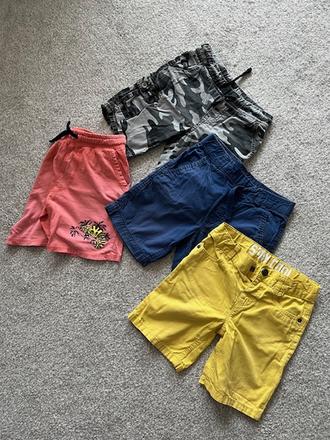 4x chlapecké šortky, h&m,116