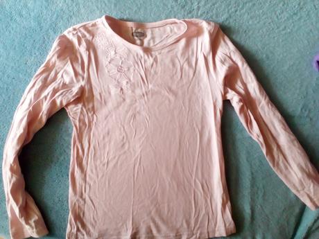 12 x tričko dlouhý rukáv, h&m,134