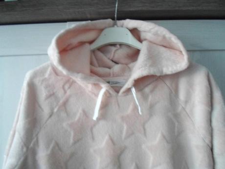 Růžová mikina mikinka s kapucí, h&m,158