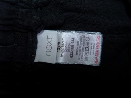 Next slim černé tepláky vel.12 let, next,152