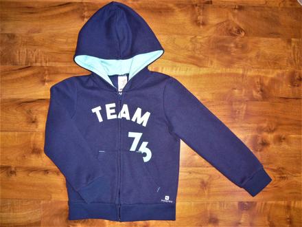 Propínací mikina 104-110 s kapucí, decathlon,104