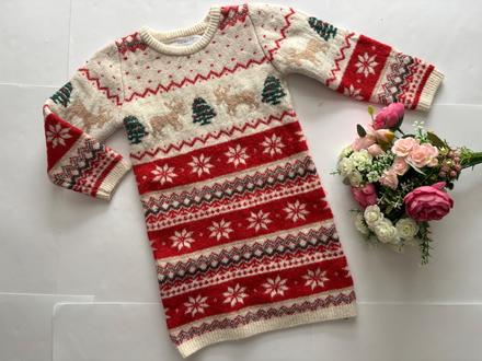 Ob/ šaty vánoční svetrové - v.98, 98