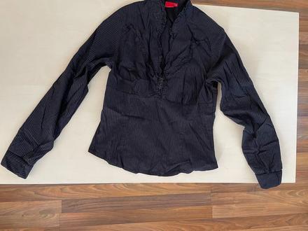 Stříbrný proužek halenka s volánkem, vel m, livre, m